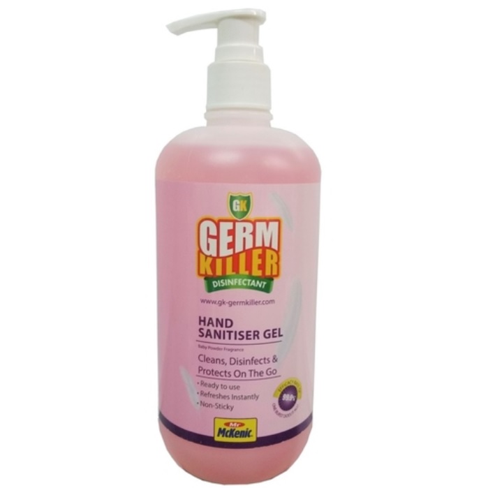 GK Germ Killer Hand Sanitiser Gel Alcohol-based Baby Powder Fragrance 500ML